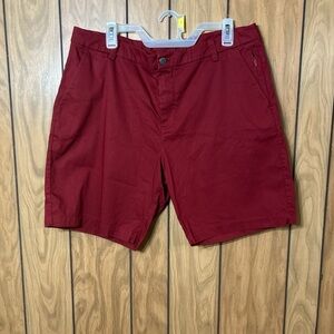 Lululemon Athletica Men's Deep Red Flat Front Shorts